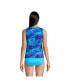 Фото #3 товара Women's D-Cup Chlorine Resistant High Neck UPF 50 Modest Tankini Swimsuit Top