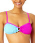 ფოტო #3 პროდუქტის Salt & Cove Juniors' Colorblocked Convertible Bikini Top, Created for Macy's