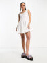 Фото #4 товара COLLUSION textured seamed mini sundress in white