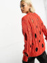 Фото #5 товара ASOS DESIGN open deconstructed jumper in red