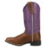 Фото #3 товара Roper Monterey Embroidery Square Toe Cowboy Womens Brown, Purple Casual Boots 0