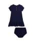 Платье-футболка для малышей Polo Ralph Lauren Baby Bear Cotton Tee Dress Bloomer Синий, 12 месяцев - фото #2