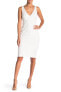 Фото #2 товара Marina 157744 Women's Back Cutout Sleeveless Lace Dress White Sz. 4