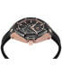 Men's Automatic Skeleton Royal Black Silicone Strap Watch 46mm