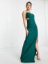Фото #1 товара Trendyol cut out maxi dress with leg split in green