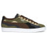 Фото #1 товара Puma Suede Camowave Lace Up Mens Green Sneakers Casual Shoes 38927701