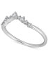 ფოტო #1 პროდუქტის Diamond V-Shape Wedding Band (1/5 ct. t.w.) in 14k White Gold