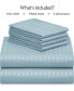 Фото #6 товара California King 6 PC Striped Rayon From Bamboo Solid Performance Sheet Set