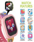 ფოტო #3 პროდუქტის V3 Girls Pink and Blue Silicone Smartwatch 42mm Gift Set