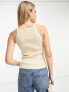 Фото #3 товара ASOS DESIGN Tall tank top with high square neck in stone
