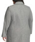 Фото #2 товара Куртка с капюшоном Calvin Klein Plus Size Heathered Single-Button Notched-Collar
