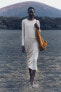 Фото #9 товара Трикотажное платье из смесового льна ZARA