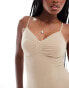 Фото #2 товара Vero Moda seamless bodycon shaping dress in beige