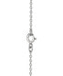 ფოტო #2 პროდუქტის Cubic Zirconia Interlocking Mickey & Minnie Heart 18" Pendant Necklace in Sterling Silver & 18k Rose Gold-Plate