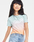 ფოტო #1 პროდუქტის Big Girls Dye-Effect Short-Sleeve Logo Graphic T-Shirt