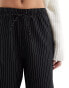 Фото #10 товара Stradivarius tailored pull on trouser in black pinstripe