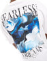 Фото #3 товара Jack & Jones oversized t-shirt with fearless dreams back print in white