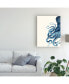 Fab Funky Octopus Navy Blue and Cream a Canvas Art - 27" x 33.5"