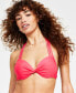Фото #1 товара Juniors' Strappy Underwire Push-Up Bikini Top, Created for Macy's