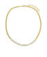 ფოტო #2 პროდუქტის Multi Cubic Zirconia Solitaires Cuban Link Choker Necklace