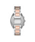 ფოტო #2 პროდუქტის Women's Janelle Women's Two-Tone Pavé Glitz Bracelet Watch 42mm MK7098