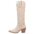 Dingo High Cotton Embroidery Snip Toe Cowboy Womens Beige Casual Boots 01-DI936