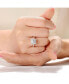 ფოტო #2 პროდუქტის Sterling Silver Accent Cubic Zirconia Ring Set In 18K Rose Gold Plated