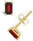 ფოტო #1 პროდუქტის Garnet Stud Earrings (3/4 ct.t.w) 14K White Gold Plated or 14K Yellow Gold