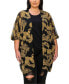 Фото #1 товара Plus Size Dragon Print Mesh Roll Sleeve Kimono Top