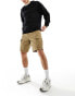 Billabong combat cargo shorts in light khaki