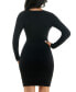 ფოტო #2 პროდუქტის Juniors' Round-NecK Faux-Wrap Ribbed Sweater Dress