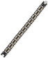 ფოტო #2 პროდუქტის Two-Tone Square Link Bracelet in Black & Gold Ion-Plated Stainless Steel & Black Carbon Fiber, Created for Macy's