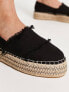 Фото #2 товара South Beach frayed espadrille in black