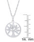 Фото #2 товара Macy's women's Cubic Zirconia Tree of Life Pendant Necklace