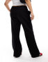 Kaiia Plus wide leg joggers in black