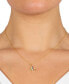 ფოტო #2 პროდუქტის Cubic Zirconia Butterfly Pendant Necklace in 18k Gold-Plated Sterling Silver, 16" + 2" extender, Created for Macy's