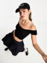 Cotton On tie front short sleeve crop top black