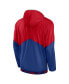 Men's Red, Royal Chicago Cubs Overview Half-Zip Hoodie Jacket