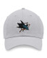 Men's Heather Gray San Jose Sharks Logo Adjustable Hat