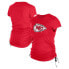 ფოტო #1 პროდუქტის Women's Red Kansas City Chiefs Ruched Side T-Shirt