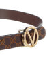 Valentino By Mario Valentino Giusy Monogram Leather Belt Women's