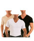 ფოტო #5 პროდუქტის Men's Big & Tall Insta Slim 3 Pack Compression Short Sleeve V-Neck T-Shirts