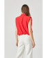 Фото #2 товара Women's Pintuck Details Sleeveless Blouse