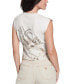 Women's Tobacco Palms Printed Corset T-Shirt