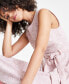 Фото #4 товара Women's Jewel-Neck Sleeveless Belted Tweed Midi Dress