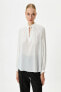 Фото #3 товара Kadın Kirik Beyaz Bluz