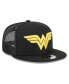 Фото #3 товара Men's Black Wonder Woman Trucker 9FIFTY Snapback Hat