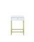 Фото #1 товара Coleen Side Table in White & Brass 82298