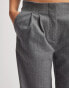 Фото #8 товара NA-KD straight leg tailored trouser in gey stripe