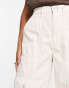 Miss Selfridge Petite side pocket cargo trouser in ecru 38 - фото #4